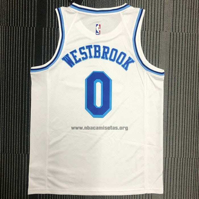 Camiseta Los Angeles Lakers Russell Westbrook NO 0 Classic 2019-20 Blanco